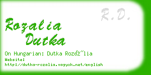 rozalia dutka business card